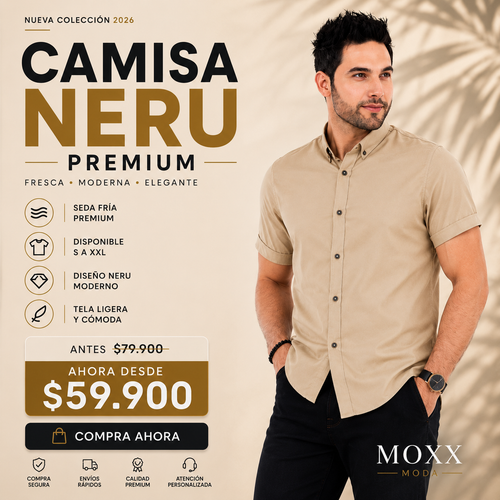 Camisa Manga Corta Neru En Tela Seda Fría