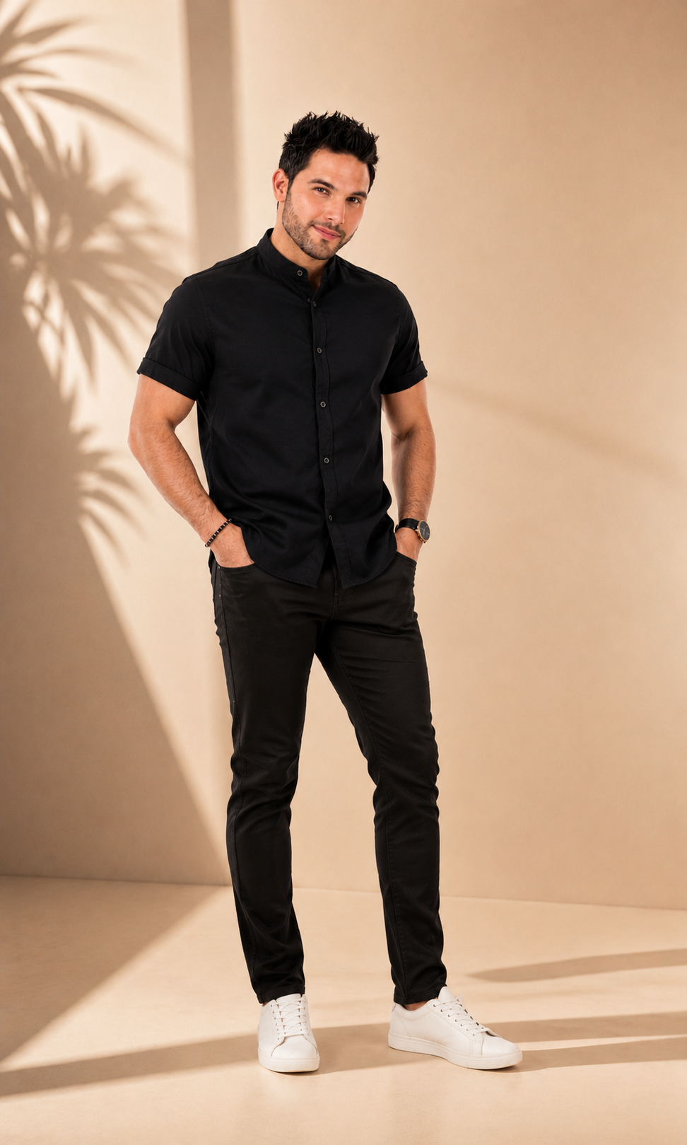 Camisa Manga Corta Neru En Tela Seda Fría