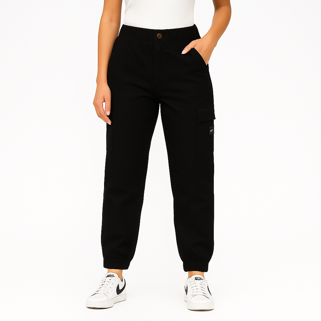 Pantalón Cargo Negro  Mujer