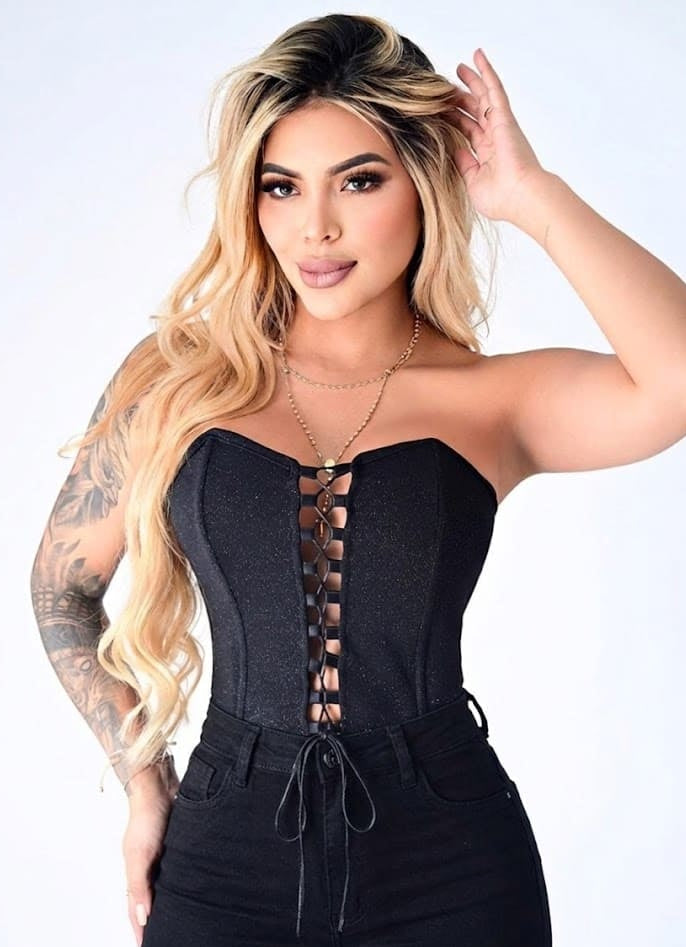 Corset Lux Con Ajuste Frontal | Negro