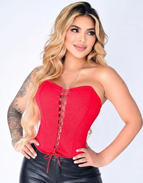 Corset Lux Con Ajuste Frontal | Rojo 