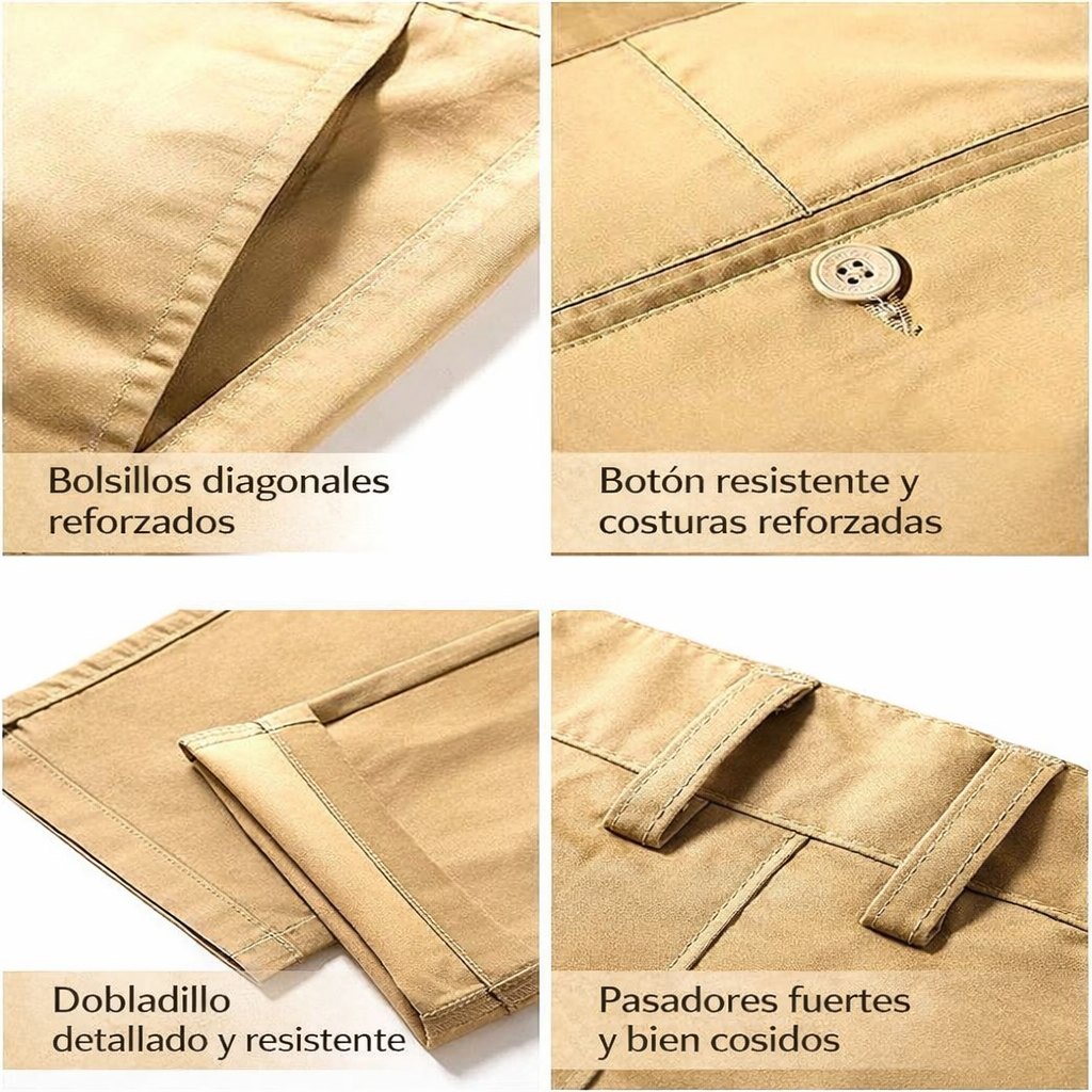 Pantalón de Dril para Hombre | Corte Tipo Chino Slim Fit | +13 Colores