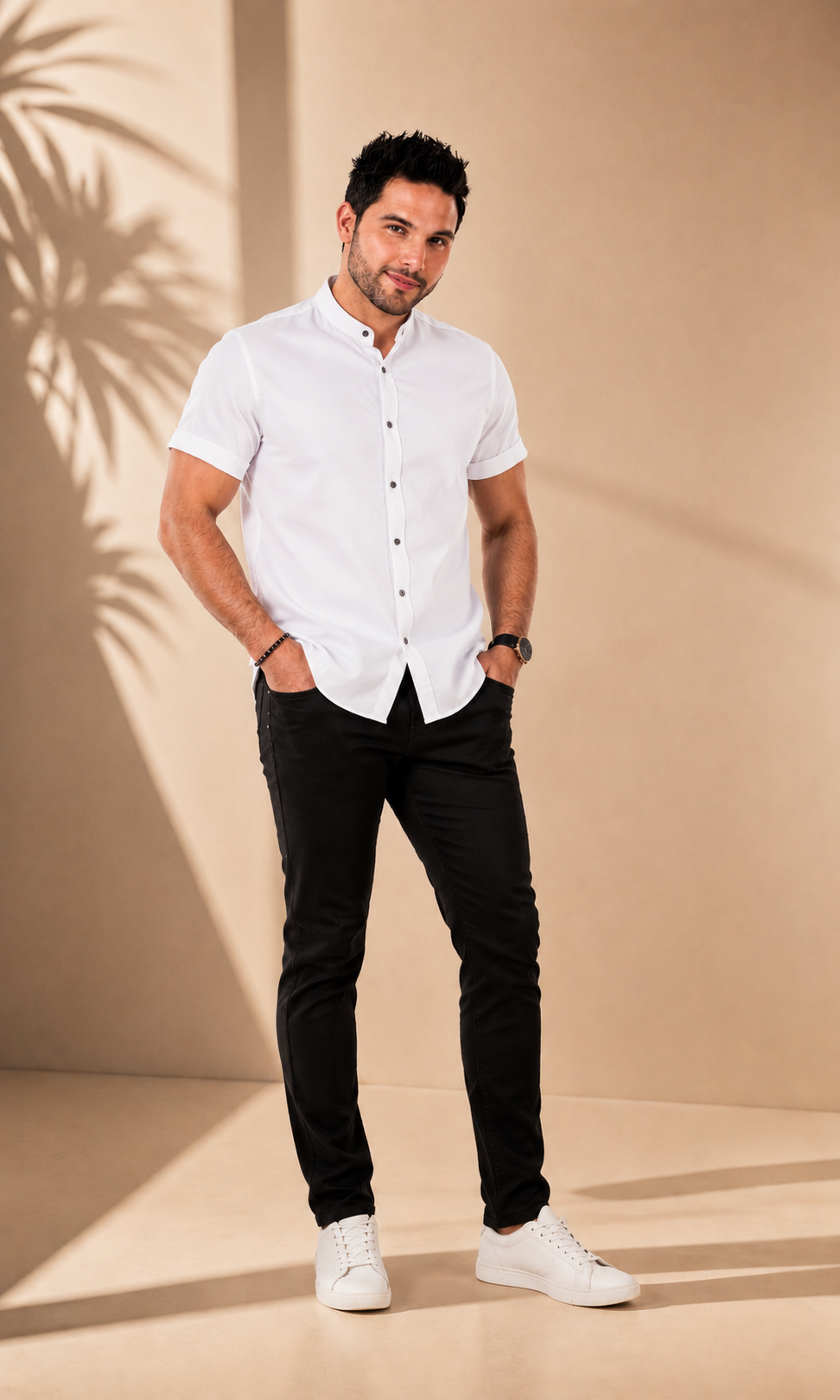 Camisa Manga Corta Neru En Tela Seda Fría
